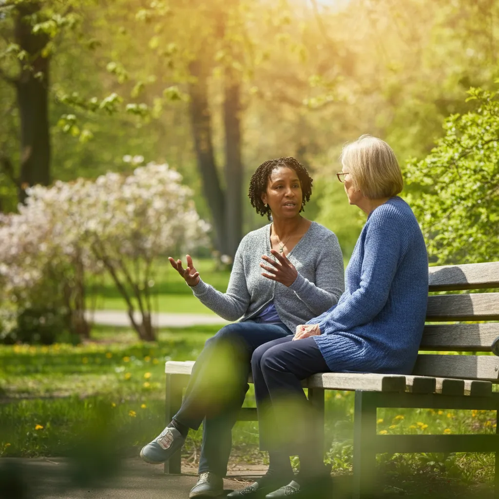 Reconnecting with yourself and others after a difficult experience. Illustration of people rebuilding trust and intimacy by setting healthy boundaries and building supportive connections.