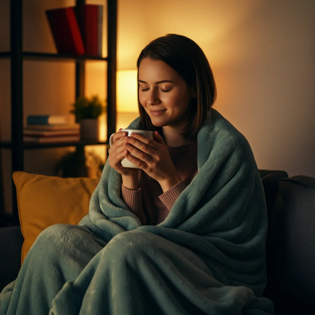 A person practicing self-compassion through mindfulness and positive self-talk, embracing their inner worth and building resilience.