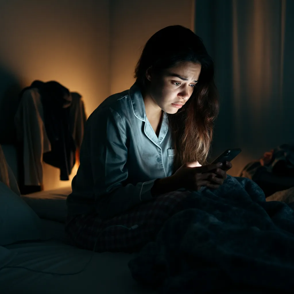 Person reaching for a phone, illustrating the grip of social media addiction.