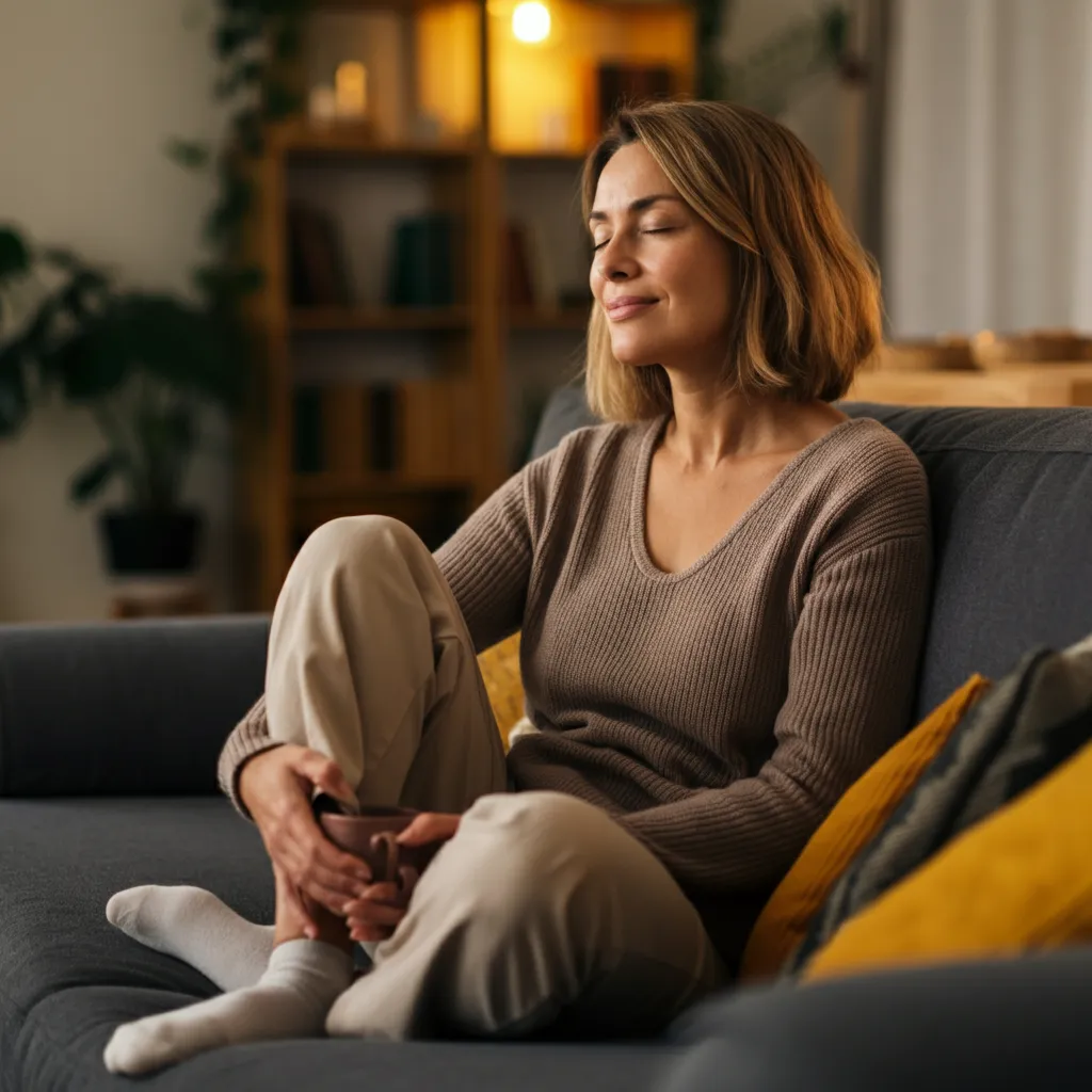 Person peacefully meditating, representing strategies to stop emotional monitoring and reclaim inner peace by setting healthy boundaries, practicing mindfulness, and developing emotional regulation skills.