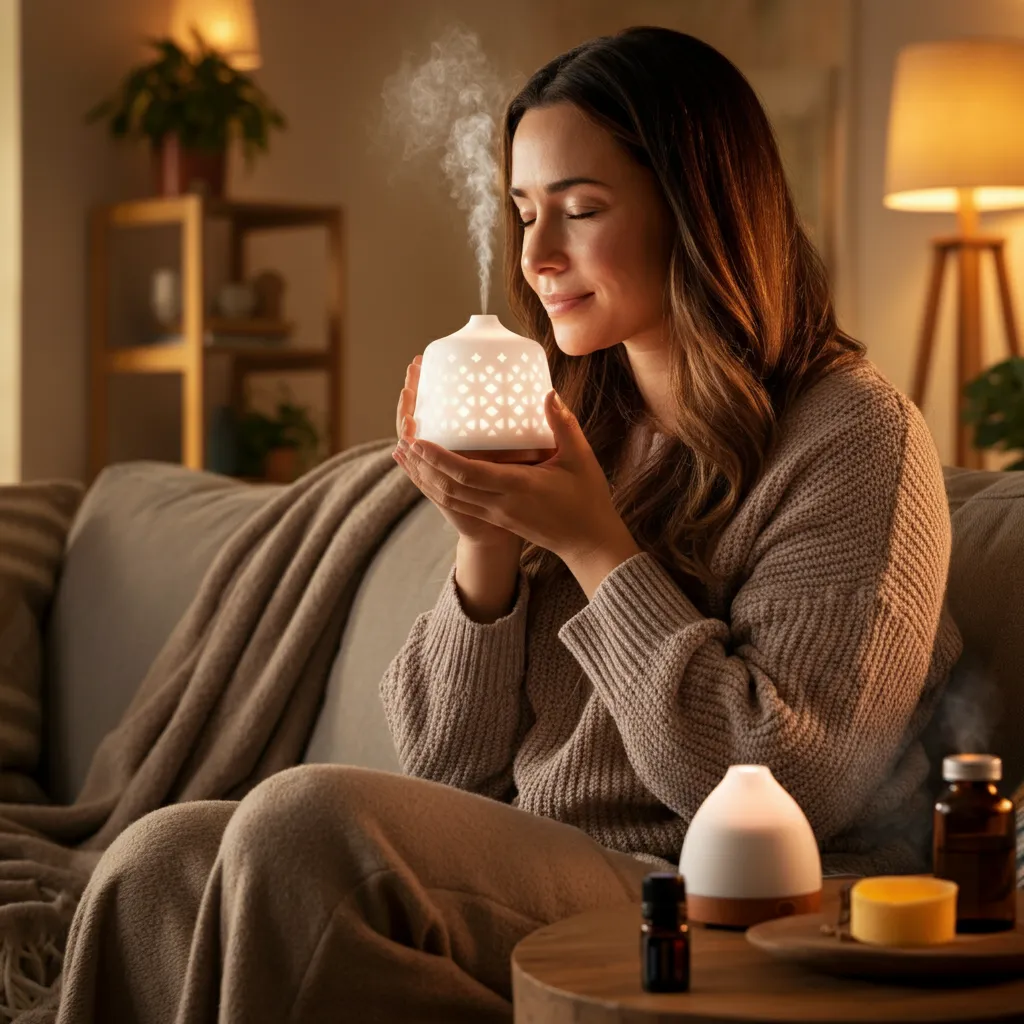 Various methods for using Stress Away essential oil, including aromatherapy diffusers, topical application, and DIY projects like roller bottles, bath salts, and room sprays.