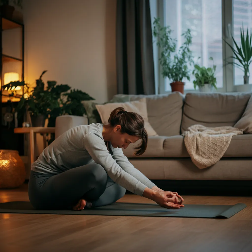 Person relaxing in nature, symbolizing lifestyle changes to minimize stress and support nerve health.