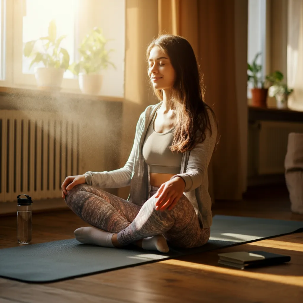 Person relaxing and practicing stress management techniques for a healthier, happier life.