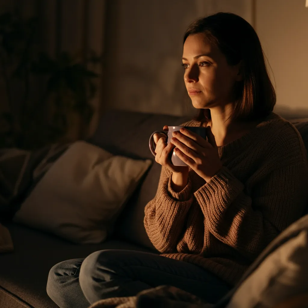 Person holding their throat, depicting the feeling of swallowing anxiety and the need for anxiety relief and stress management techniques.