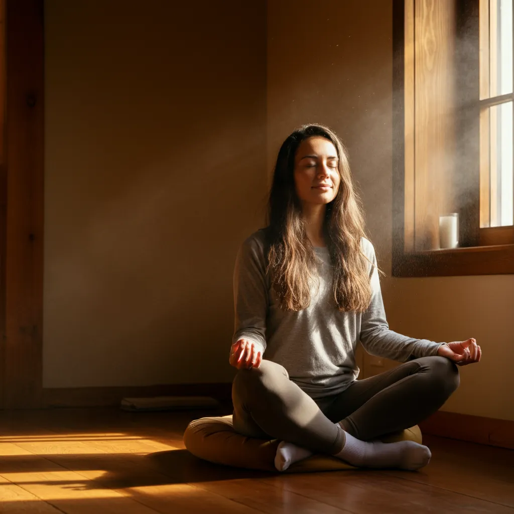 A person meditating, symbolizing the practice of trusting inner guidance and intuition.