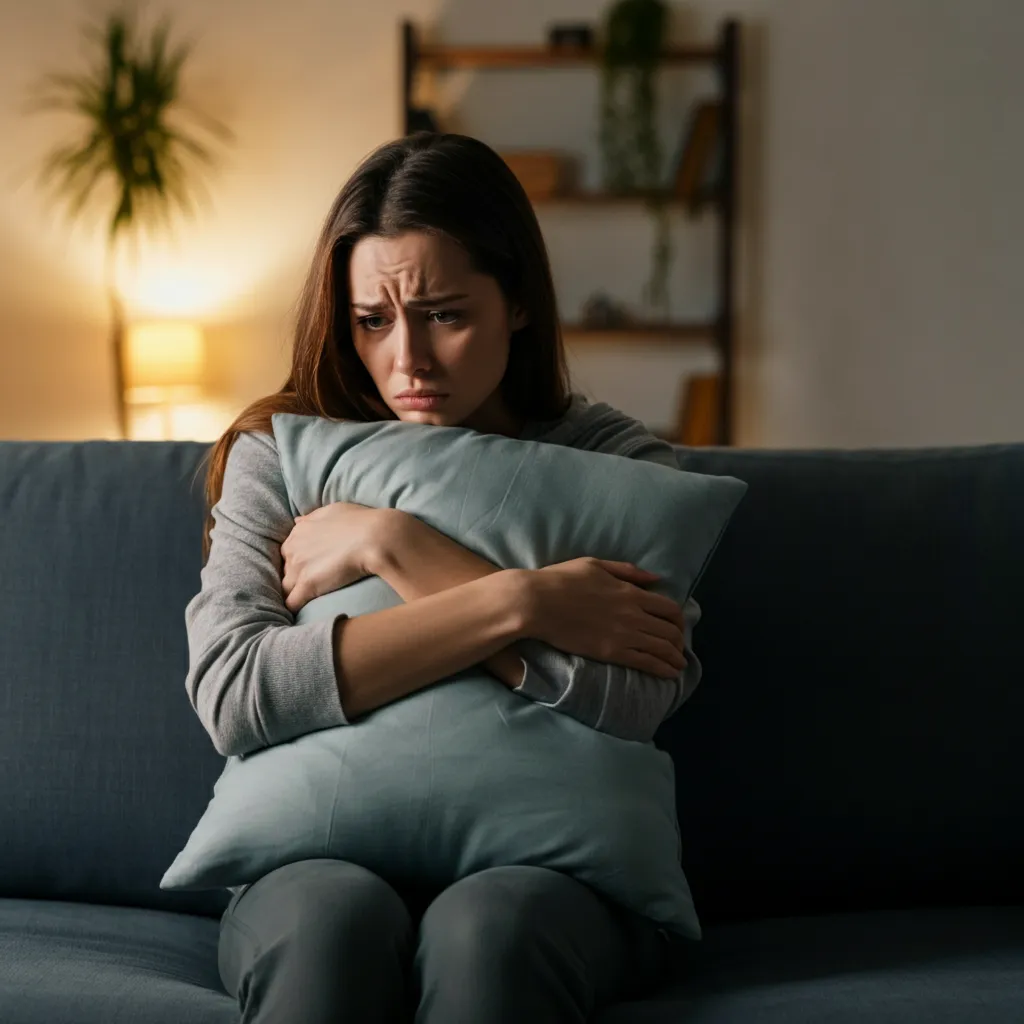 A visual representation of anxiety disorders, including generalized anxiety, social anxiety, and panic disorder, and their impact on daily life.