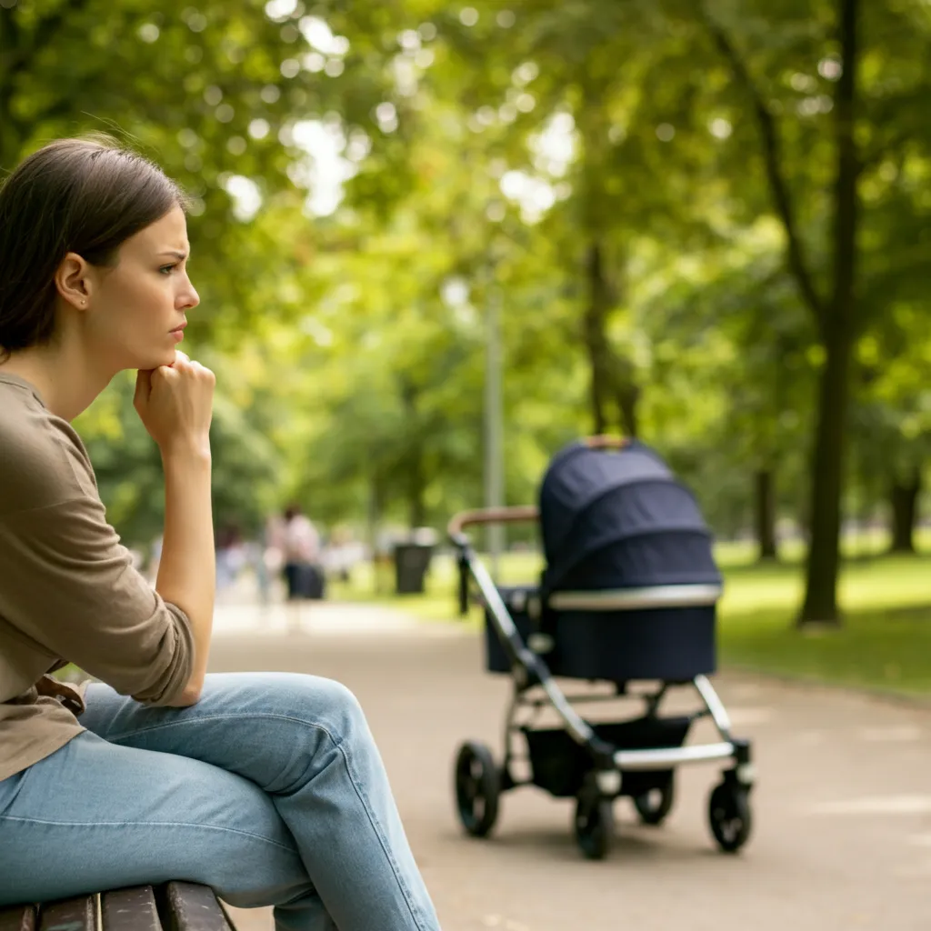 A thoughtful person considering the causes of baby fever and exploring ways to understand and cope with these feelings.