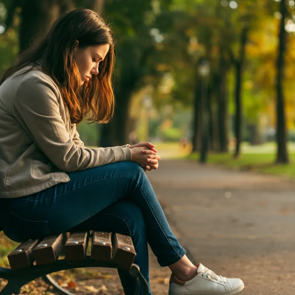 Depiction of a person experiencing the symptoms of depression, including sadness, fatigue, and loss of interest in activities. Understanding the various forms and symptoms of depression is crucial for seeking appropriate treatment and support.